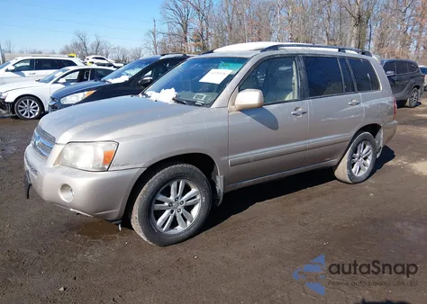 2006 Toyota Highlander Hybrid V6 z USA, uszkodzony, nr VIN JTEDW21A260002789